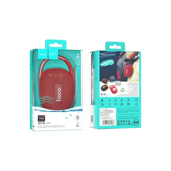 დინამიკი Hoco HC17 Easy joy sports wireless speaker Red , 2 image - Primestore.ge