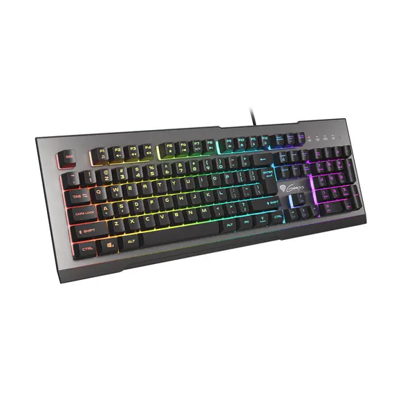 Keyboard Genesis Gaming Keyboard Rhod 500 RGB ALLUMINIUM BODY US Layout with RGB Blacklight Windows XP, Vista, 7, 8, 10, USB, 2 image