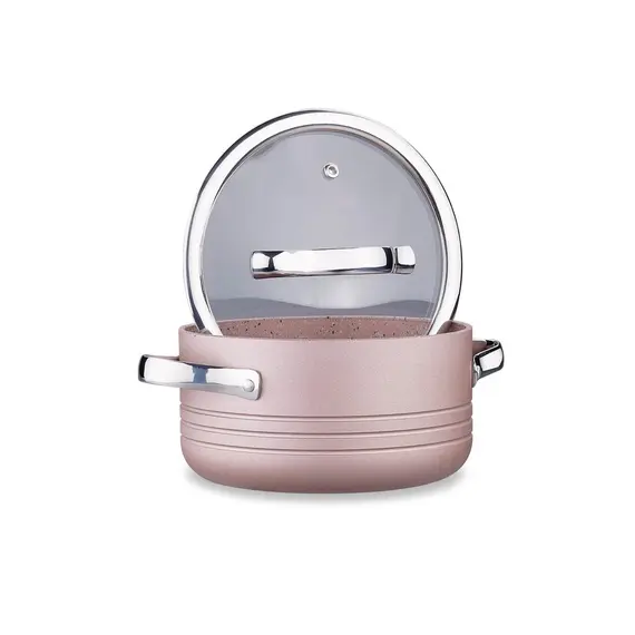 ქვაბების და ტაფების ნაკრები Korkmaz A2619 Linea 7 pcs Cookware Set- Rosagold , 3 image - Primestore.ge