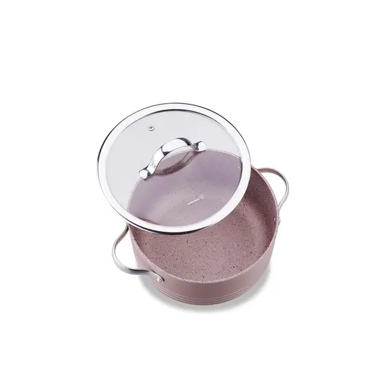 ქვაბების და ტაფების ნაკრები Korkmaz A2619 Linea 7 pcs Cookware Set- Rosagold , 4 image - Primestore.ge