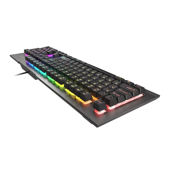 Keyboard Genesis Gaming Keyboard Rhod 500 RGB ALLUMINIUM BODY US Layout with RGB Blacklight Windows XP, Vista, 7, 8, 10, USB, 3 image