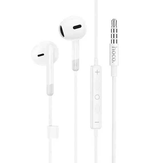 ყურსასმენი Hoco M109 Pure joy Earphone white  - Primestore.ge