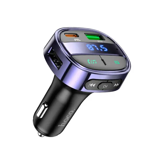 მანქანის დამტენი Hoco E70 PD30W+QC3.0 car BT FM transmitter Magic Night  - Primestore.ge