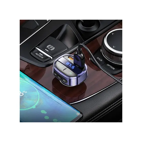 მანქანის დამტენი Hoco E70 PD30W+QC3.0 car BT FM transmitter Magic Night , 4 image - Primestore.ge