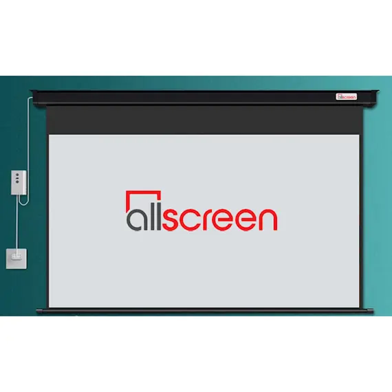 პროექტორის ელექტრო ეკრანი ALLSCREEN ELECTRIC PROJECTION SCREEN 200X200CM HD FABRIC CMP-8080B WITH REMOTE CONTROL 110 inch , 3 image - Primestore.ge