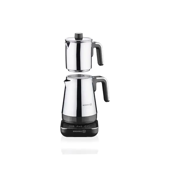 ჩაის დასაყენებელი Korkmaz A850-02 Moderna Electrical Tea pot Set Black/Chrome , 3 image - Primestore.ge