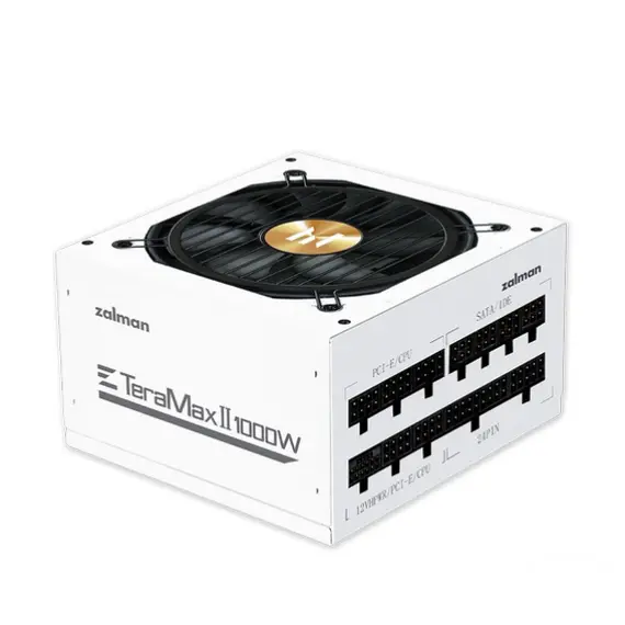 კვების ბლოკი Zalman PSU Teramax 2  (1000W), >90%, 80+ Gold, 120mm, 1xMB 28pin (18+10), 2xCPU 8pin(4+4), 3xMolex, 12xSATA, 4xPCIe 8pin(6+2), 1x12VHPWR, Fully Modular  - Primestore.ge