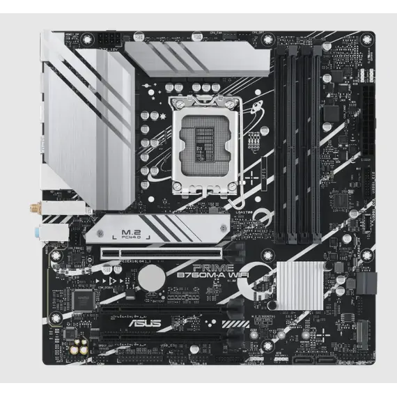 დედა დაფა ASUS Motherboard PRIME B760M-A WIFI s1700 B760 4xDDR5 M.2 HDMI DP Wi-Fi BT mATX  - Primestore.ge