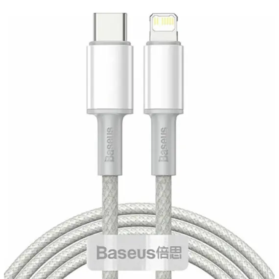 კაბელი Baseus High Density Braided Fast Charging Data Cable Type-C to Lightning 20W 2m CATLGD-A02  - Primestore.ge