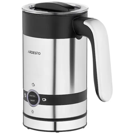 ელექტრო ჩაიდანი Ardesto Milk frother&heater 450W, tank capacity-200ml, silver-black , 2 image - Primestore.ge