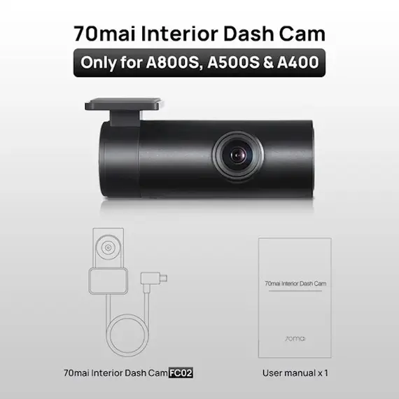 მანქანის შიდა ინტერიერის კამერა 70mai Interior Cam FC02 only for 70mai A500S, A400, A800S , 2 image - Primestore.ge