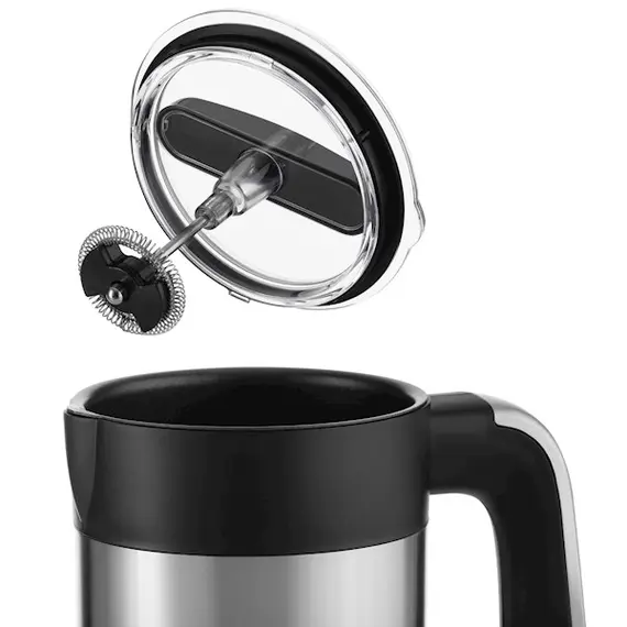 ელექტრო ჩაიდანი Ardesto Milk frother&heater 450W, tank capacity-200ml, silver-black , 3 image - Primestore.ge