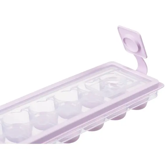 ყინულის ფორმა Ardesto Ice tray with lid Fresh Cylinder, 27х9.5х3.8cm, silicone, plastic, lilac , 3 image - Primestore.ge