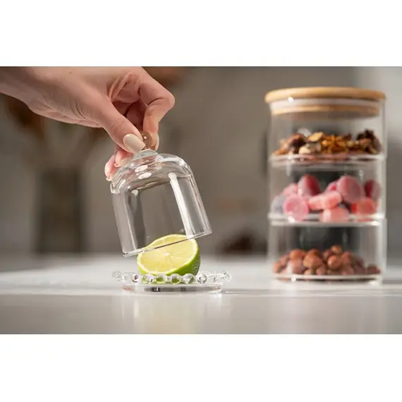 ლიმონის ჭურჭელი Ardesto Lemon dish with lid, 9cm, glass, transparent - Primestore.ge