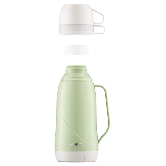 თერმოსი Ardesto Vacuum flask Gemini Gourmet, 1000ml, plastic, borosilicate glass, green , 3 image - Primestore.ge