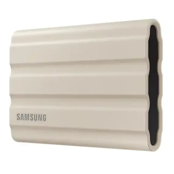 მყარი დისკი SAMSUNG SSD T7 PORTABLE 2TB MU-PE2T0K/WW SHIELD BEIGE , 2 image - Primestore.ge