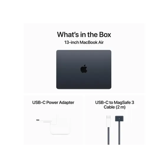 Notebook Apple 13-inch MacBook Air Apple M3 chip with 8-core CPU and 8-core GPU, 8GB, 256GB SSD - Midnight, 8 image
