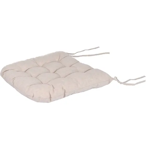 სკამის ბალიში Ardesto Sitpad Oliver, 40x40cm, 100% cotton, filling: 50% holofiber, 50% pp, beige , 2 image - Primestore.ge