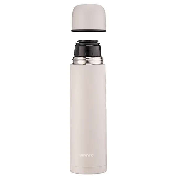 თერმოსი Ardesto Vacuum flask Bright City, 1000ml, stainless steel, beige , 3 image - Primestore.ge