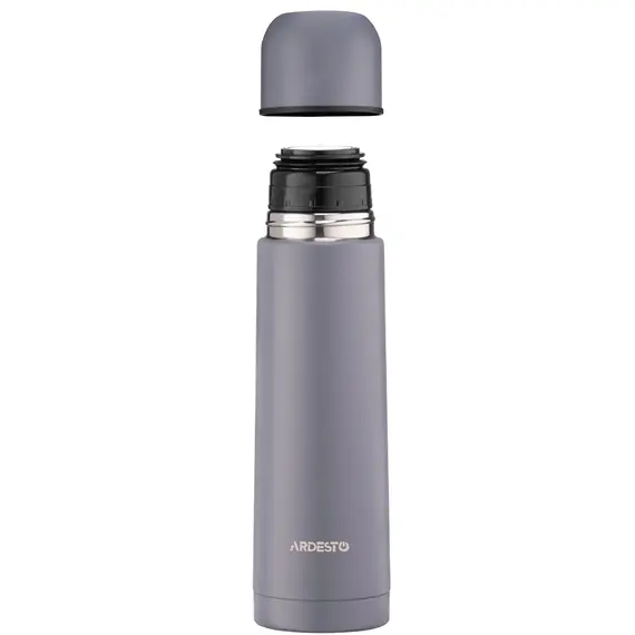 თერმოსი Ardesto Vacuum flask Bright City, 500ml, stainless steel, grey , 3 image - Primestore.ge