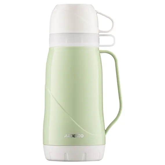 თერმოსი Ardesto Vacuum flask Gemini Gourmet, 1000ml, plastic, borosilicate glass, green , 2 image - Primestore.ge