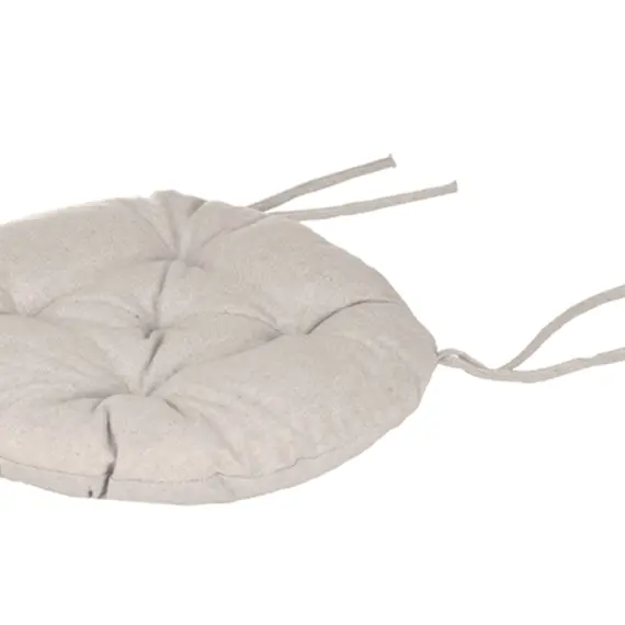 სკამის ბალიში Ardesto Sitpad Oliver, 40cm, 100% cotton, filling: 50% holofiber, 50% pp, beige , 2 image - Primestore.ge
