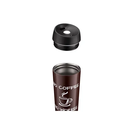 თერმოსი Ardesto Travel mug Coffee Time, 450ml, stainless steel, brown , 3 image - Primestore.ge