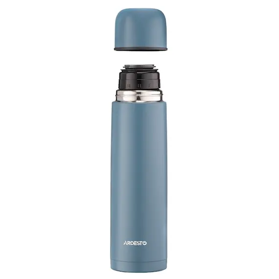 თერმოსი Ardesto Vacuum flask Bright City, 1000ml, stainless steel, dark blue , 3 image - Primestore.ge