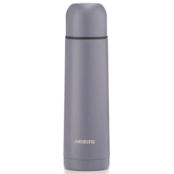 თერმოსი Ardesto Vacuum flask Bright City, 500ml, stainless steel, grey , 2 image - Primestore.ge