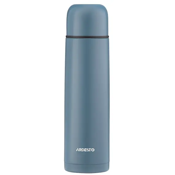თერმოსი Ardesto Vacuum flask Bright City, 1000ml, stainless steel, dark blue  - Primestore.ge