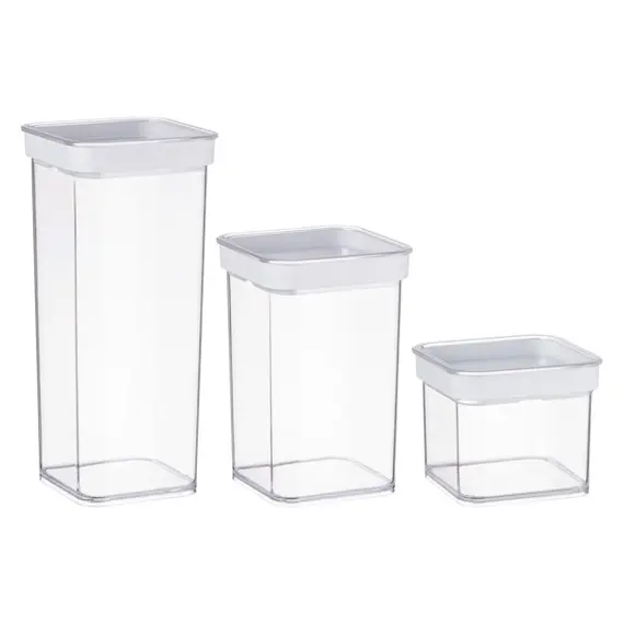 კონტეინერის ნაკრები Ardesto Food storage containers Fresh, 3pcs, plastic, white  - Primestore.ge