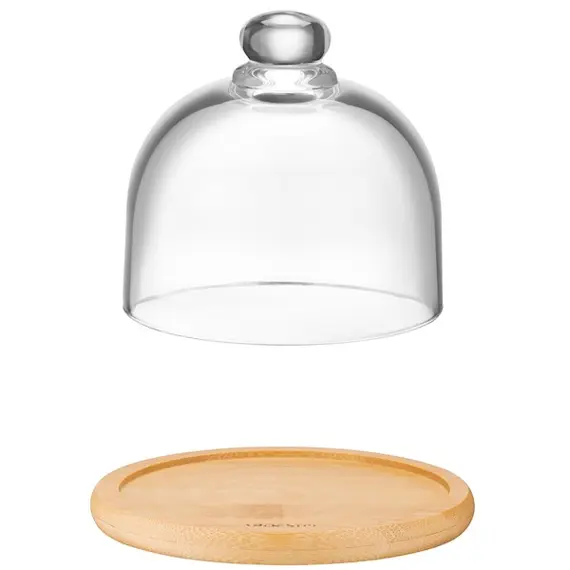 ლიმონის ჭურჭელი Ardesto dish with lid, 12cm, bamboo, glass, transparent , 2 image - Primestore.ge