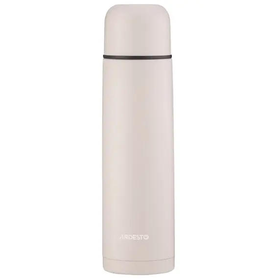 თერმოსი Ardesto Vacuum flask Bright City, 1000ml, stainless steel, beige  - Primestore.ge