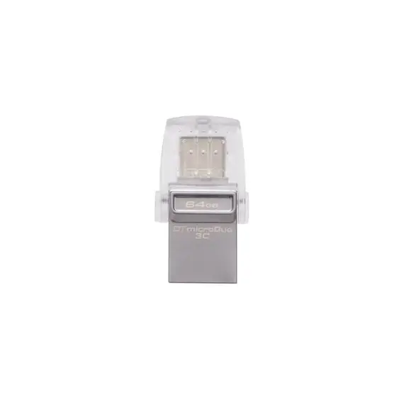 USB ფლეშ მეხსიერება KINGSTON 64GB DATATRAVELER MICRODUO 3C (DTDUO3C/64GB)  - Primestore.ge