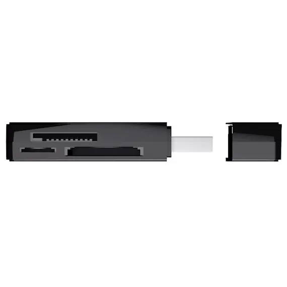 ბარათის წამკითხველი Trust Nanga USB-A to M2 / SD Card Reader, Black , 3 image - Primestore.ge