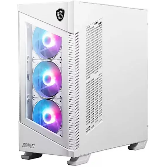 Case MSI 306-7G18W22-809 MPG VELOX 100R, ATX, Micro-ATX, Mini-ITX, 2xUSB-A, USB-C, White, 3 image