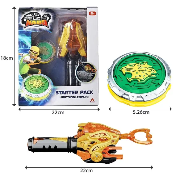 Playset Infinity Nado VI Starter Pack Lighting Leopard, 6 image