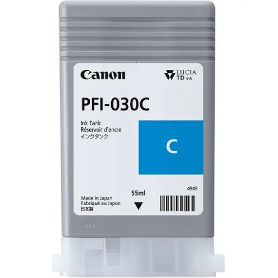 კარტრიჯი Canon INK TANK PFI-030 CYAN  (for TM-340 )  - Primestore.ge