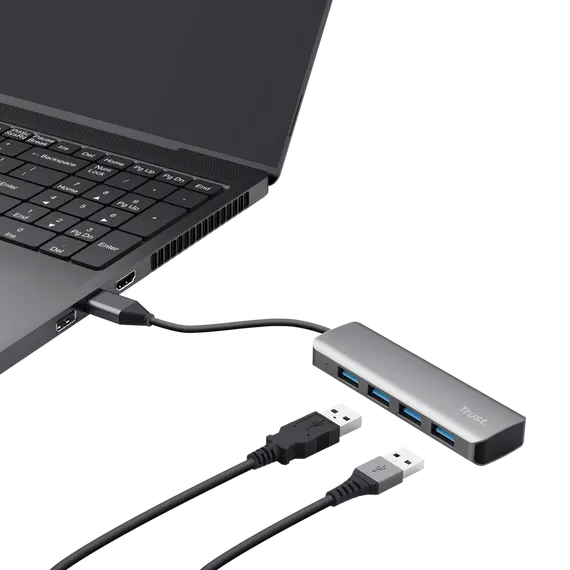 USB ჰაბი Trust HALYX 4-PORT USB HUB , 2 image - Primestore.ge