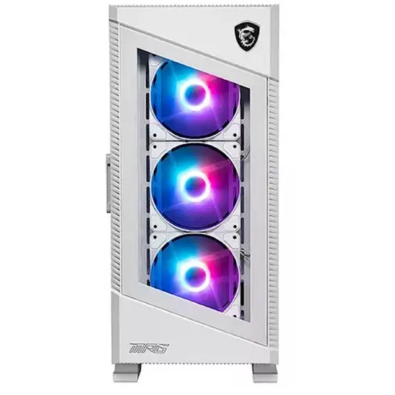 Case MSI 306-7G18W22-809 MPG VELOX 100R, ATX, Micro-ATX, Mini-ITX, 2xUSB-A, USB-C, White, 2 image