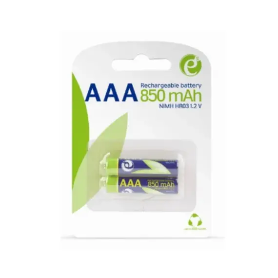 ელემენტი Gembird EG-BA-AAA8R-01 Rechargeable AAA batteries 850mAh 2-Pack , 2 image - Primestore.ge