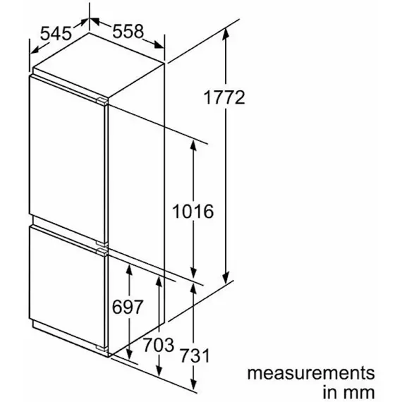 Refrigerator BOSCH KIN86HDF0, 7 image