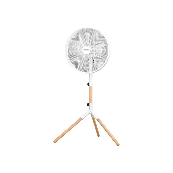 ვენტილატორი Sencor SFN 4080WH Tripod Stand Fan, Blade Diameter of 40cm, 3speed Level, Power 50W, Metal and Wood, 130x81x67  - Primestore.ge