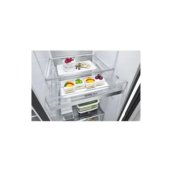 Refrigerator LG GR-X267CQES.AMCQMER-Side By Side, 179x91x74, 617 Liters, InstaView™ Door-in-Door®, INVERTER, Linear Cooling, Hygiene FRESH+™, ThinQ™, Matte Black, 10 image