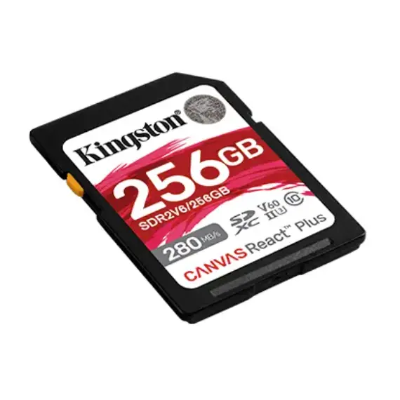 ფლეშ ბარათი Kingston Canvas React Plus 256 GB Class 10/UHS-II  - Primestore.ge