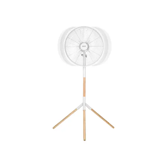 ვენტილატორი Sencor SFN 4080WH Tripod Stand Fan, Blade Diameter of 40cm, 3speed Level, Power 50W, Metal and Wood, 130x81x67 , 3 image - Primestore.ge