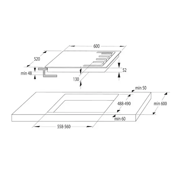 გაზქურის ზედაპირი GORENJE GW642AB , 3 image - Primestore.ge