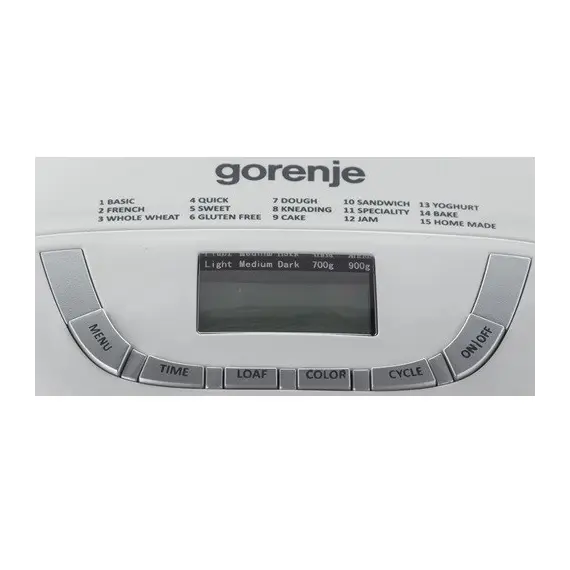 პურის საცხობი GORENJE BM910WII , 5 image - Primestore.ge
