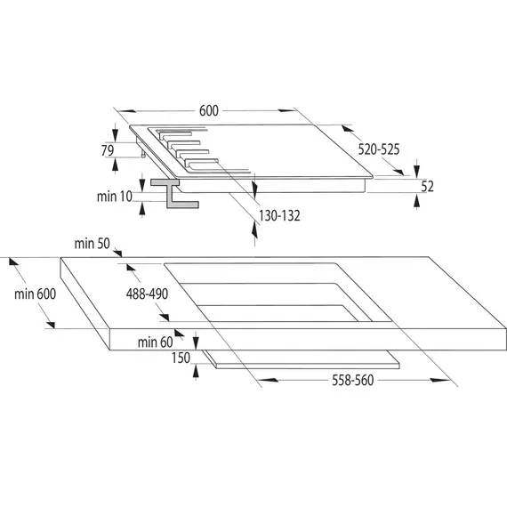 გაზქურის ზედაპირი GORENJE G642AB , 4 image - Primestore.ge