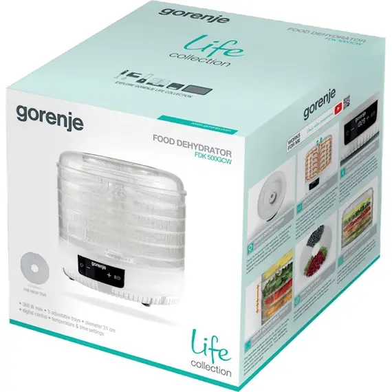 ჩირის აპარატი GORENJE FDK500GCW , 4 image - Primestore.ge